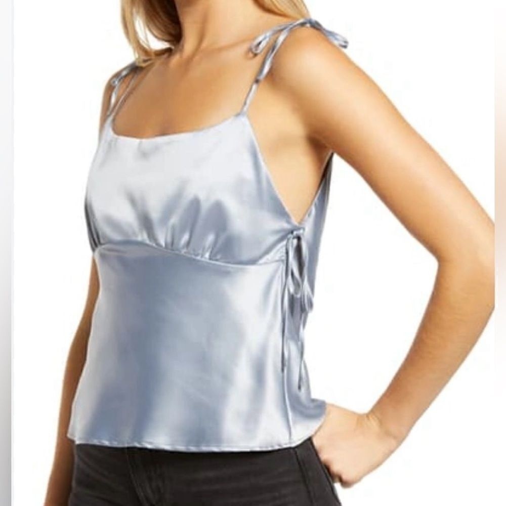 Top Shop Blue Empire Waist Satin Camisole size 10